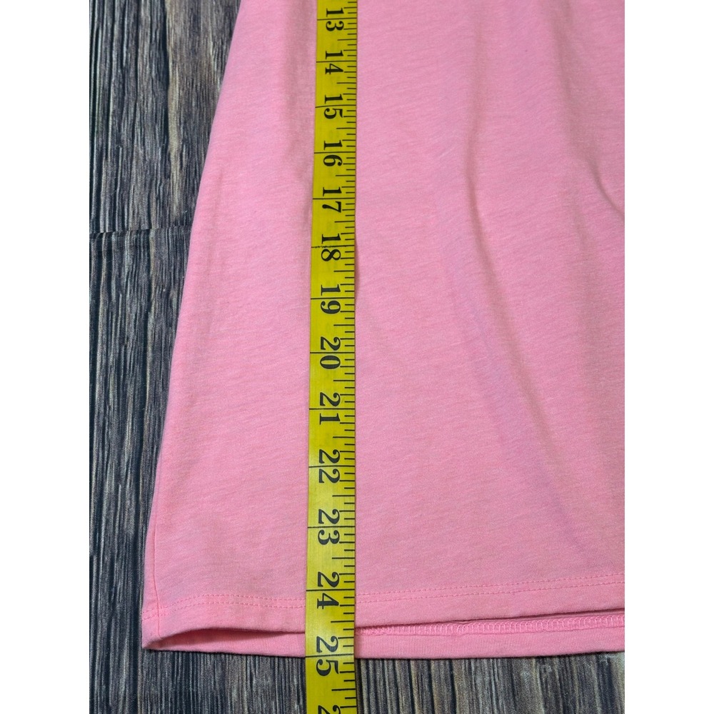 Lilly Pulitzer T-Shirt Womens Small Pink Slub Knit Ruffle Sleeve Scoop Neck - Picture 5 of 12